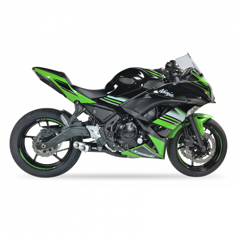 Ixil L3Xb Full System Dual Hyperlow Black Xl For Kawasaki Z650 Ninja 650 2021 2023 Part